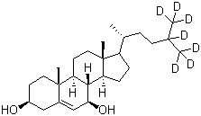structure of CAS# 349553-97-5, 7beta-Hydroxycholesterol-25,26,26,26-27,27,27-D7