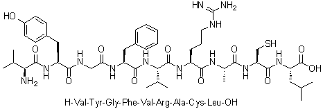 CAS 登录号：350024-02-1, L-缬氨酰-L-酪氨酰甘氨酰-L-苯丙氨酰-L-缬氨酰-L-精氨酰-L-丙氨酰-L-半胱氨酰-L-亮氨酸