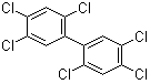 structure of CAS# 35065-27-1, 2,2',4,4',5,5'-Hexachloro-1,1'-biphenyl