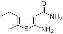 structure of CAS# 350996-89-3, 2-Amino-4-ethyl-5-methyl-3-thiophenecarboxamide