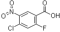 structure of CAS# 35112-05-1, 4-Chloro-2-fluoro-5-nitrobenzoic acid