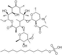 structure of CAS# 3521-62-8, Erythromycin estolate