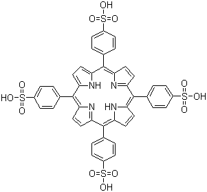 structure of CAS# 35218-75-8, (Porphine-5,10,15,20-tetrayl)tetrakis(benzene-4-sulfonic acid)