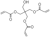 Pentaerythritol triacrylate molecular structure (CAS 3524-68-3)