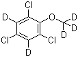 structure of CAS# 352439-08-8, 2,4,6-三氯苯甲醚-d<sub>5</sub>