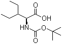 structure of CAS# 35264-04-1, N-[(tert-Butoxy)carbonyl]-3-ethyl-L-norvaline