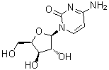 1-(beta-D-呋喃木糖基)胞嘧啶分子结构 (CAS 3530-56-1)