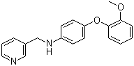 structure of CAS# 353235-63-9, N-[4-(2-Methoxyphenoxy)phenyl]-3-pyridinemethanamine