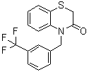 structure of CAS# 353262-04-1, 4-[[3-(三氟甲基)苯基]甲基]-2H-1,4-苯并噻嗪-3(4H)-酮