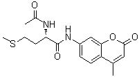 structure of CAS# 354152-20-8, (2S)-2-(Acetylamino)-N-(4-methyl-2-oxo-2H-1-benzopyran-7-yl)-4-(methylthio)butanamide