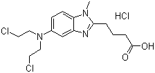 structure of CAS# 3543-75-7, Bendamustine hydrochloride