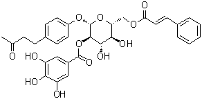 CAS 登录号：356517-93-6, 4-[4-[[6-O-(1-氧代-3-苯基-2-丙烯基)-2-O-(3,4,5-三羟基苯甲酰基)-beta-D-吡喃葡萄糖基]氧基]苯基]-2-丁酮