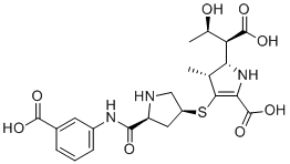 CAS # 357154-27-9, Ertapenem Ring Open Impurity, (2S,3R)-2-[(1S,2R)-1-carboxy-2-hydroxypropyl]-4-[(3S,5S)-5-[(3-carboxyphenyl)carbamoyl]pyrrolidin-3-yl]sulfanyl-3-methyl-2,3-dihydro-1H-pyrrole-5-carboxylic acid
