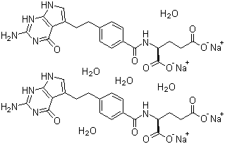 structure of CAS# 357166-30-4, Pemetrexed disodium hydrate