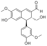 6-Hydroxy-4-(4-hydroxy-3-methoxyphenyl)-3-hydroxymethyl-7-methoxy-3,4-dihydro-2-naphthaldehyde molecular structure (CAS 357645-16-0)