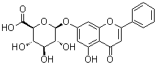 白杨素-7-O-beta-D-葡糖苷酸分子结构 (CAS 35775-49-6)