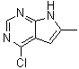 structure of CAS# 35808-68-5, 4-Chloro-6-methyl-7H-pyrrolo[2,3-d]pyrimidine