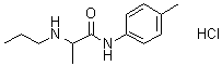 N-(4-Methylphenyl)-2-(propylamino)propanamide monohydrochloride molecular structure (CAS 35891-99-7)
