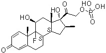 CAS # 360-63-4, Betamethasone phosphate, Betamethasone 21-(dihydrogen phosphate), Betamethasone 21-phosphate