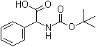 structure of CAS# 3601-66-9, N-tert-Butoxycarbonyl-DL-phenylglycine