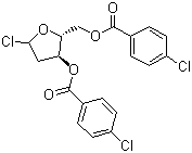 structure of CAS# 3601-90-9, 1-Chloro-3,5-di(4-chlorbenzoyl)-2-deoxy-D-ribose