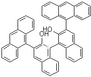 structure of CAS# 361342-49-6, (1R)-3,3'-Di-9-anthracenyl[1,1'-binaphthalene]-2,2'-diol