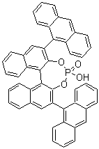 structure of CAS# 361342-51-0, (11bR)-2,6-Di-9-anthracenyl-4-hydroxydinaphtho[2,1-d:1',2'-f][1,3,2]dioxaphosphepin 4-oxide