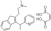 Dimethinden maleate molecular structure (CAS 3614-69-5)
