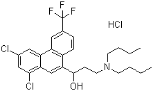 盐酸卤泛群分子结构 (CAS 36167-63-2)
