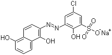 CAS # 3618-60-8, Mordant Black 7, Acid mordant Black 7, Sodium 5-chloro-3-[(1,5-dihydroxy-2-naphthyl)azo]-2-hydroxybenzenesulphonate