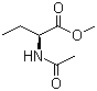 L-N-乙酰基-2-氨基丁酸甲酯分子结构 (CAS 3619-01-0)