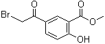 5-(2-溴乙酰基)-2-羟基苯甲酸甲酯分子结构 (CAS 36256-45-8)