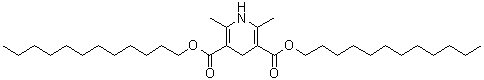 1,4-二氢-2,6-二甲基-3,5-吡啶二羧酸二月桂基酯分子结构 (CAS 36265-41-5)