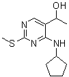 CAS 登录号：362656-31-3, 4-(环戊基氨基)-alpha-甲基-2-(甲硫基)-5-嘧啶甲醇