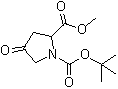structure of CAS# 362706-26-1, 4-Oxo-1,2-pyrrolidinedicarboxylic acid 1-(1,1-dimethylethyl) 2-methyl ester
