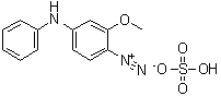 3-甲氧基二苯胺-4-重氮硫酸盐分子结构 (CAS 36305-05-2)