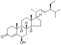6-Hydroxystigmasta-4,22-dien-3-one molecular structure (CAS 36450-01-8)