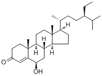 CAS 登录号：36450-02-9, 6-羟基豆甾-4-烯-3-酮