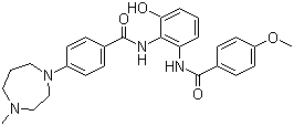 CAS # 365462-23-3, N-[2-Hydroxy-6-(4-methoxybenzamido)phenyl]-4-(4-methyl-1,4-diazepan-1-yl)benzamide