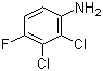 structure of CAS# 36556-52-2, 2,3-Dichloro-4-fluoroaniline