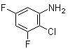 3,5-二氟-2-氯苯胺分子结构 (CAS 36556-60-2)