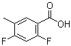 2,4-二氟-5-甲基苯甲酸分子结构 (CAS 367954-99-2)