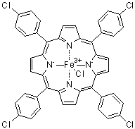 structure of CAS# 36965-70-5, [5,10,15,20-Tetrakis(p-chlorophenyl)porphinato]iron(III) chloride