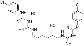 structure of CAS# 3697-42-5, Chlorhexidine hydrochloride