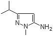 3-Isopropyl-1-methyl-1H-pyrazol-5-amine molecular structure (CAS 3702-12-3)