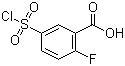 structure of CAS# 37098-75-2, 5-(Chlorosulfonyl)-2-fluorobenzoic acid