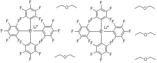 structure of CAS# 371162-53-7, Lithium tetrakis(pentafluorophenyl)borate compd. with 1,1'-oxybis[ethane] (2:5)
