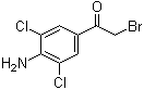 structure of CAS# 37148-47-3, 1-(4-Amino-3,5-dichlorophenyl)-2-bromoethanone