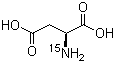 L-天冬氨酸(氮15)分子结构 (CAS 3715-16-0)