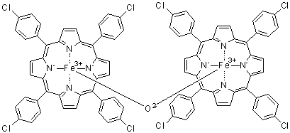 mu-Oxobis[(5,10,15,20-tetrakis(4-chlorophenyl)porphyrinato)iron] molecular structure (CAS 37191-15-4)
